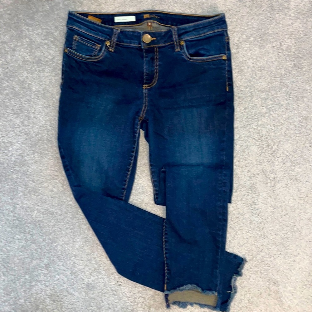Kut from the Kluth Cute High-Low Frayed Ankle Jeans